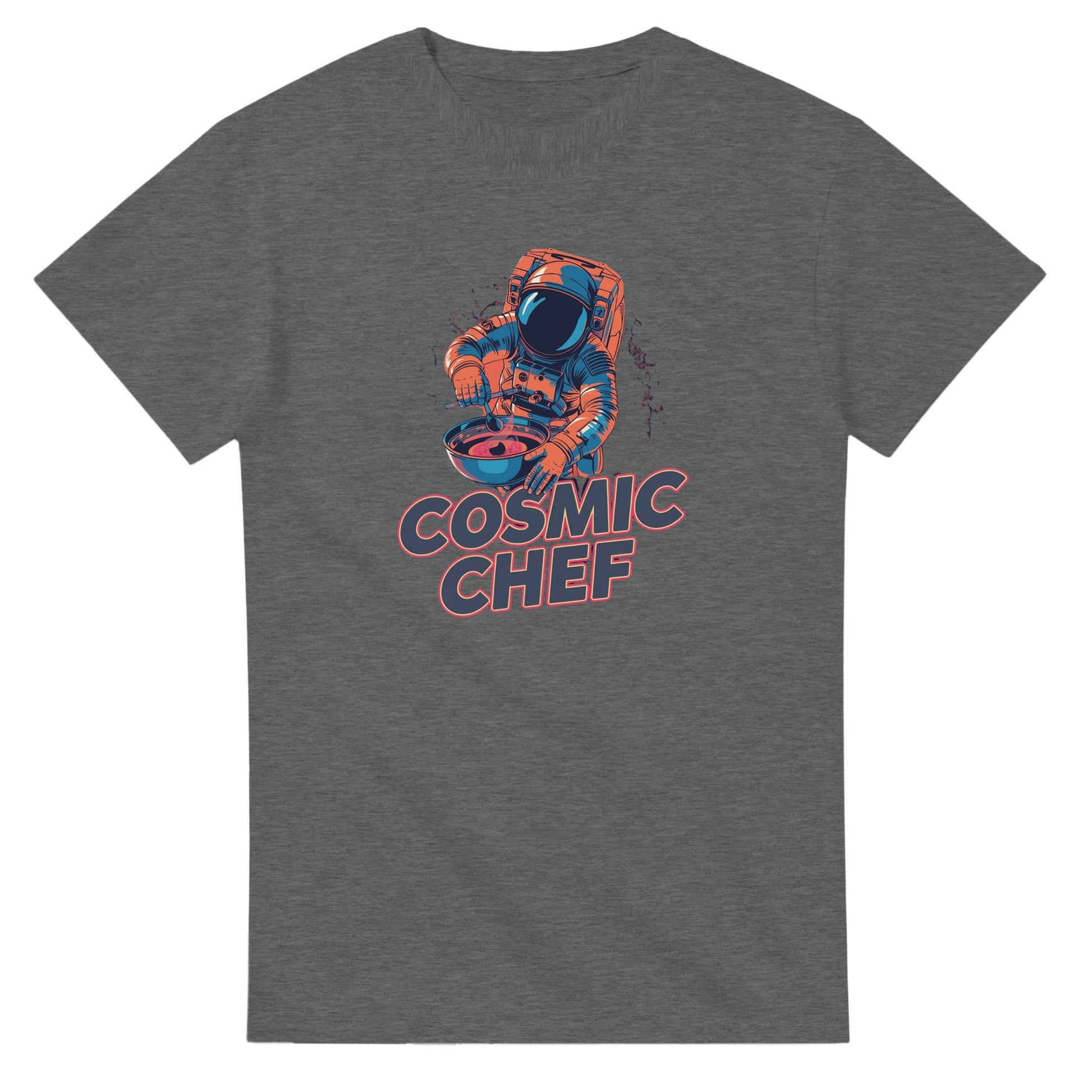 Cosmic Chef Astronaut graphic design on a Heavyweight T-shirt
