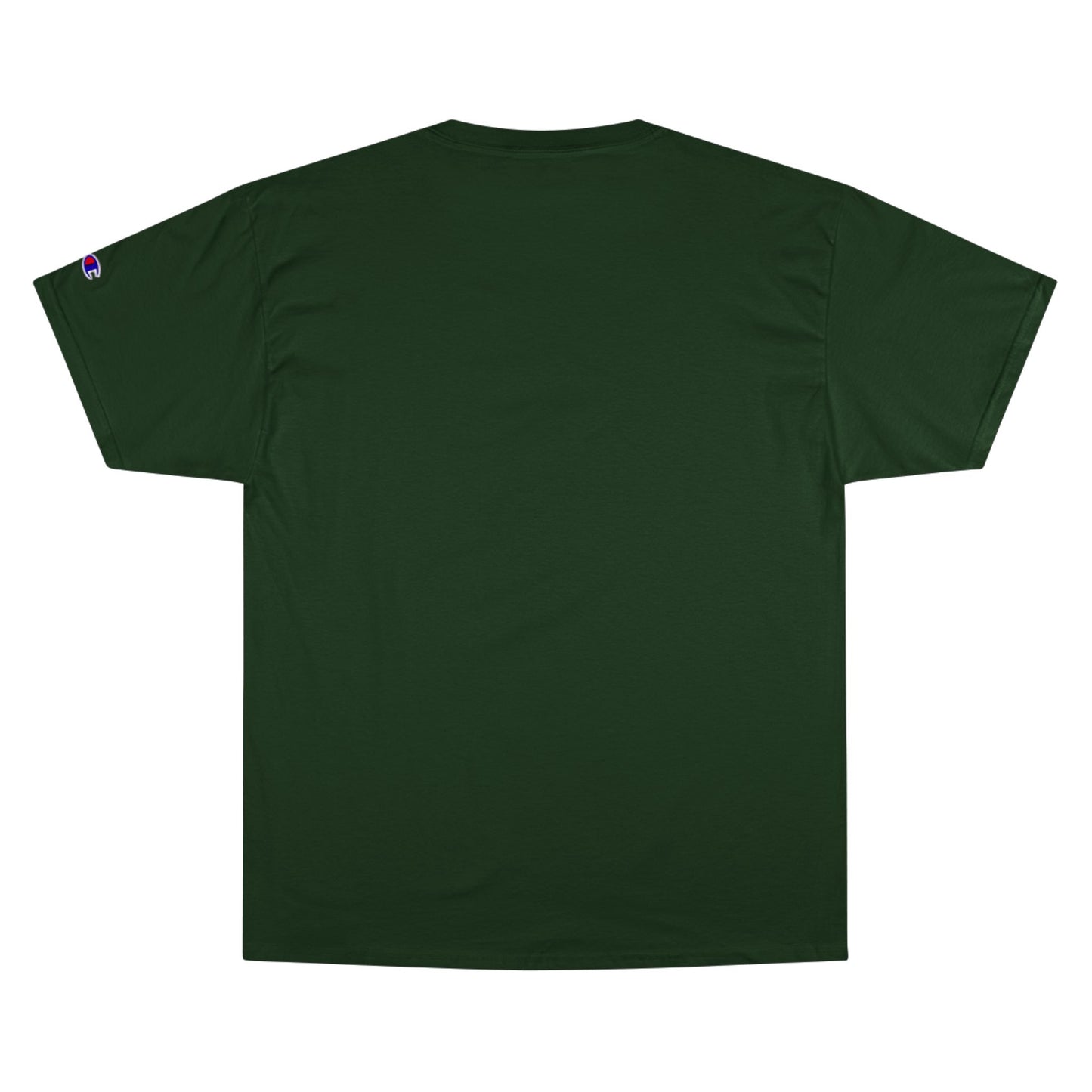 Engraved Eagle - United We Stand - text on the bottom of a Champion Tee
