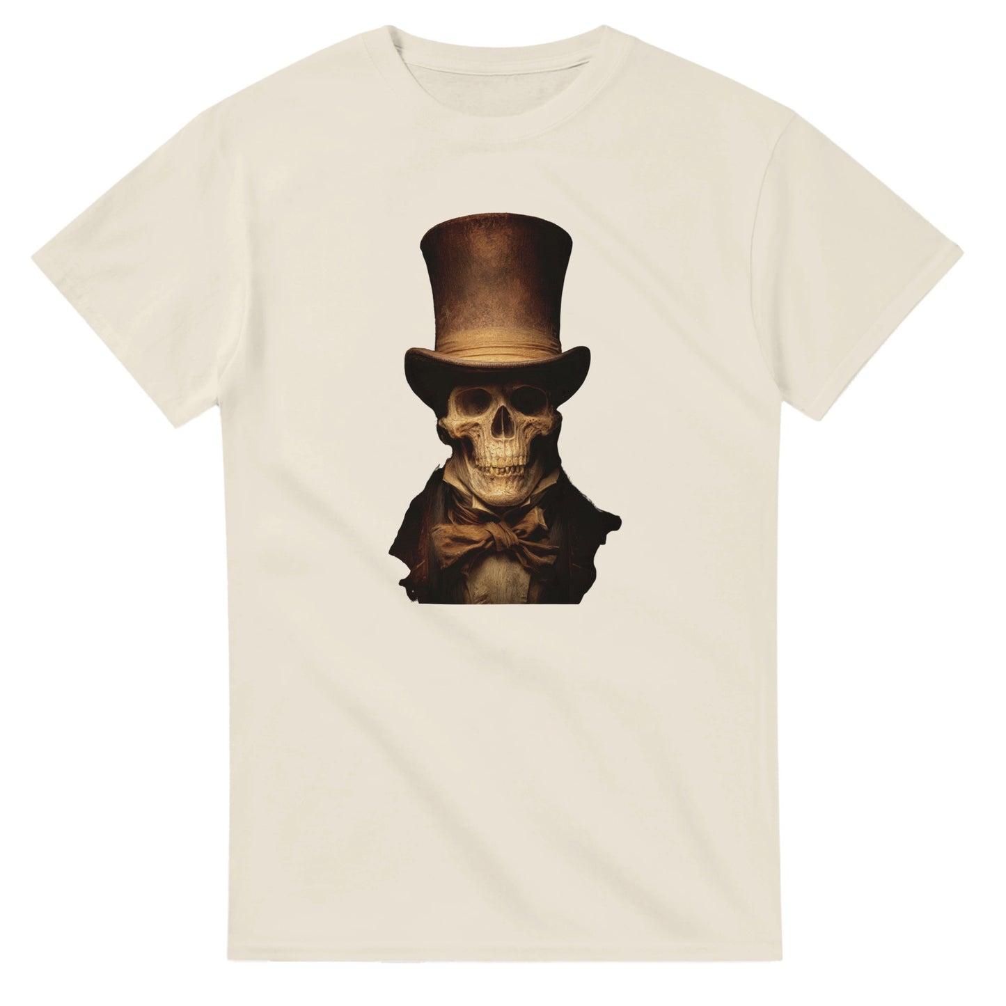 Victorian Gentleman Skull on a Heavyweight T-shirt