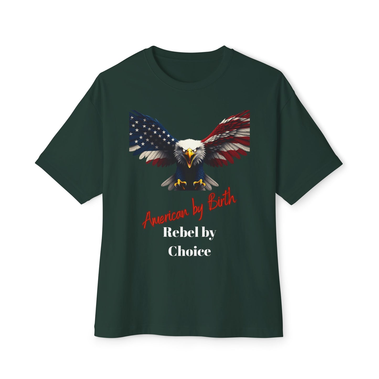 American By Birth Rebel By Choice Patriotic Eagle – Premium Tee
