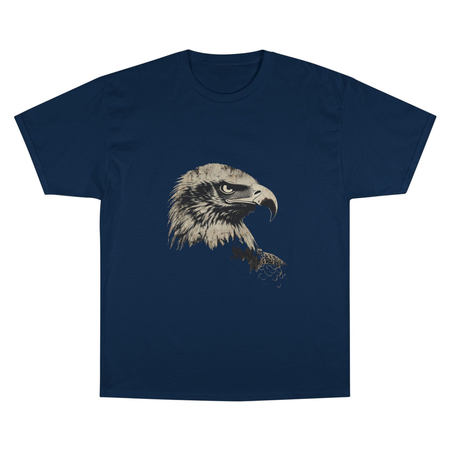 Heritage Eagle Head on a Champion Tee