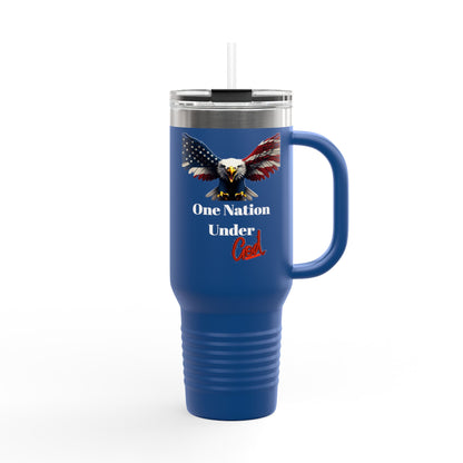 One Nation Under God Patriotic Eagle on a 40oz tumbler