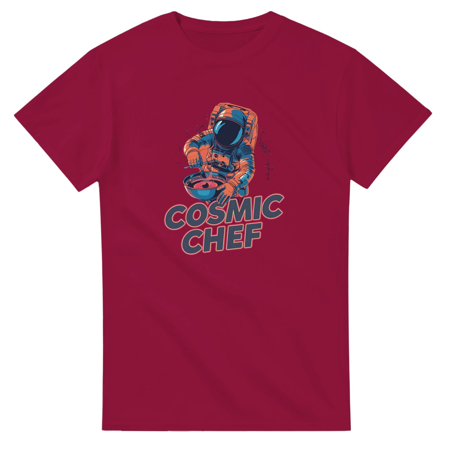Cosmic Chef Astronaut graphic design on a Heavyweight T-shirt
