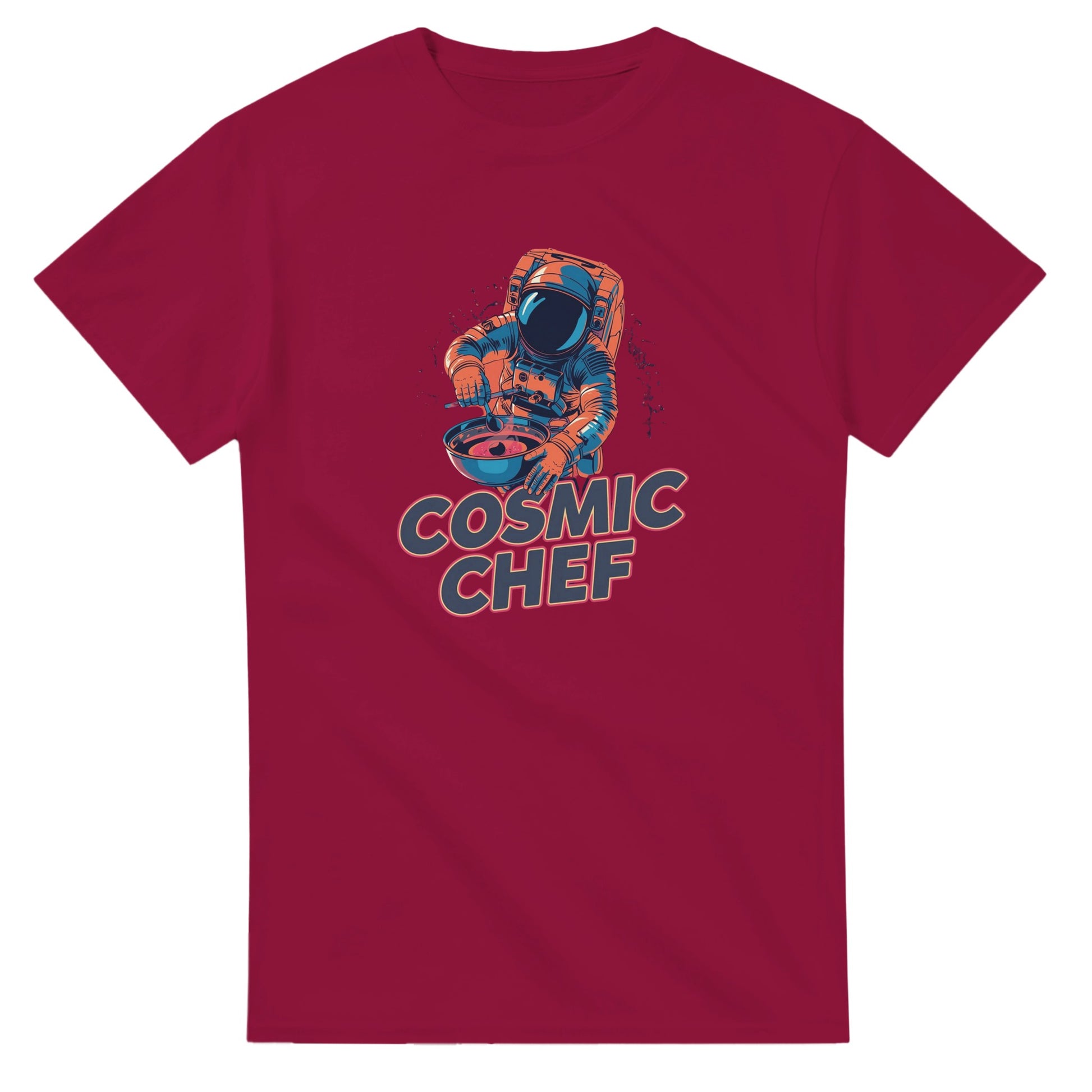 Cosmic Chef Astronaut graphic design on a Heavyweight T-shirt
