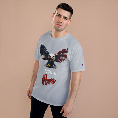 1776% Pure Patriotic Eagle on a Champion T-shirt