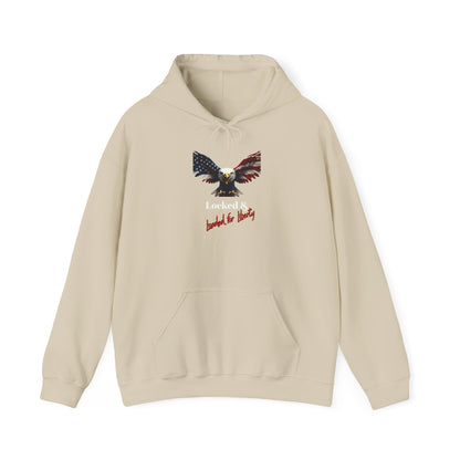 Locked & Loaded For Liberty Patriotic Eagle on a Pullover Hoodie