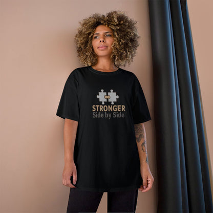Stronger Side by Side Puzzle Graphic T-Shirt