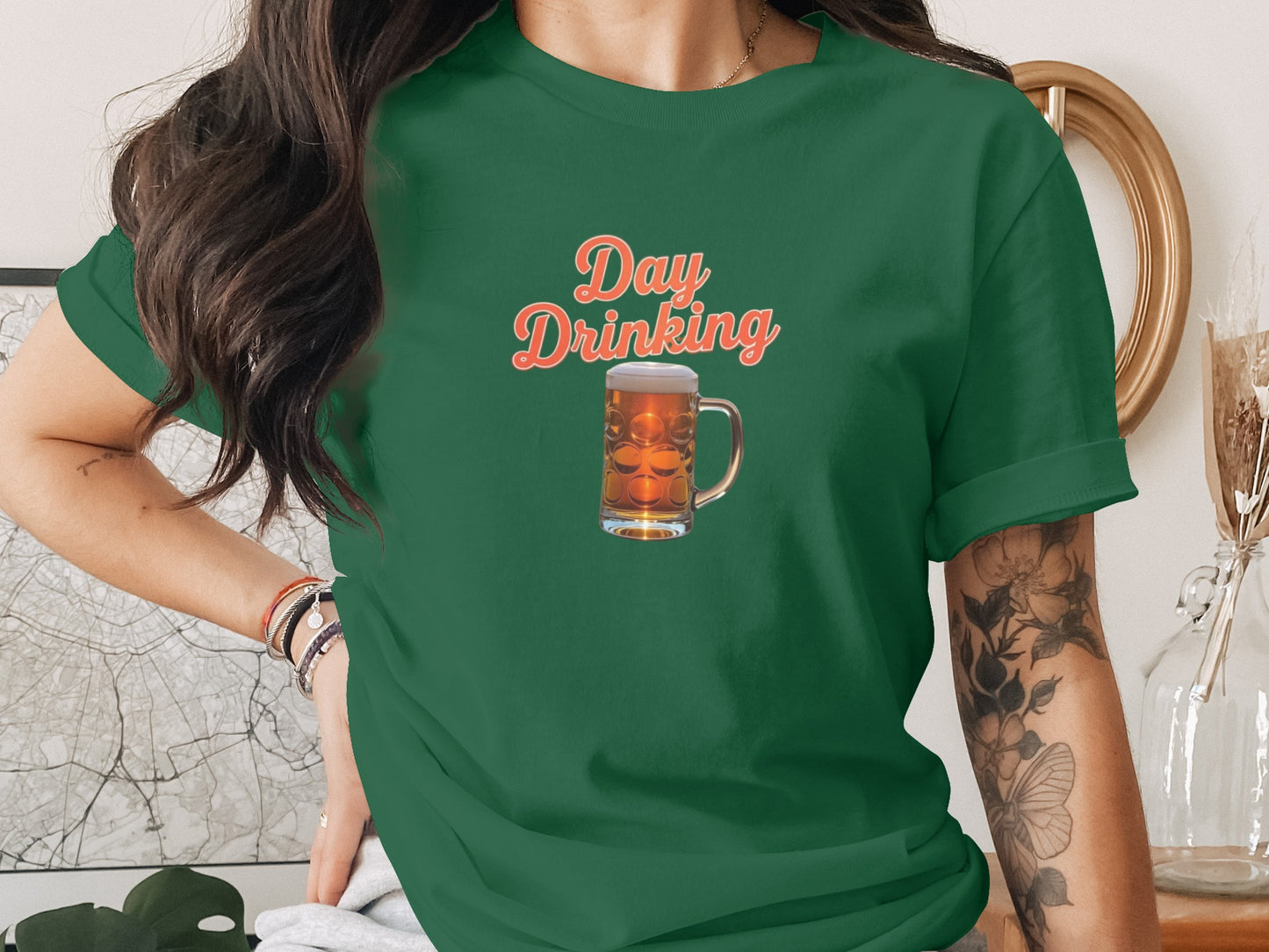 Day Drinking Graphic Tee Fun Casual Comfortable Shirt
