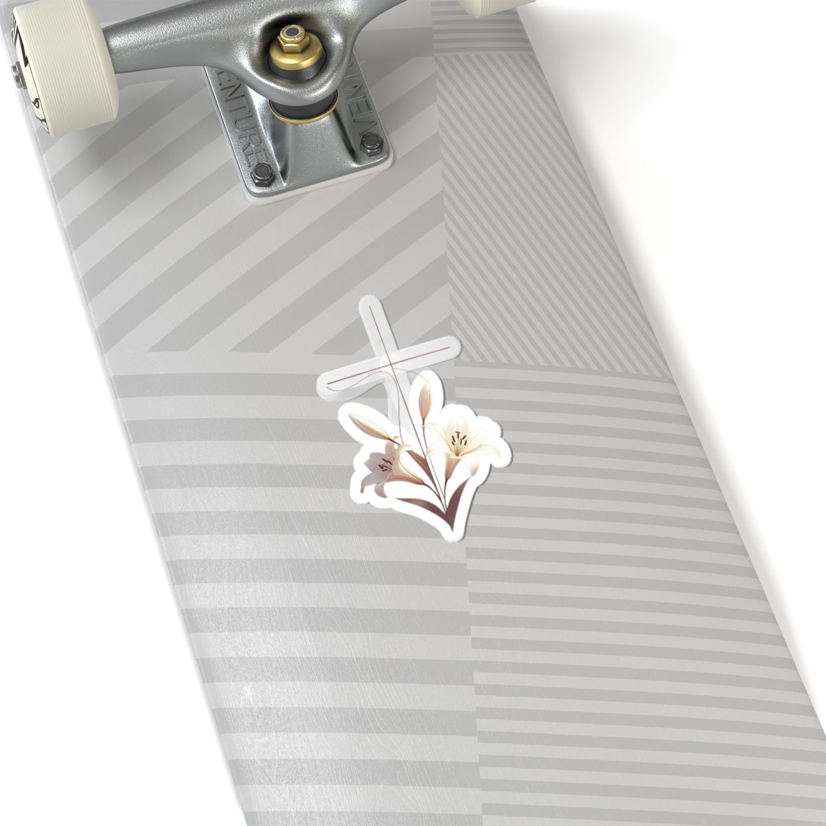 Christian Cross Lily Flower Religious Faith Sticker product type