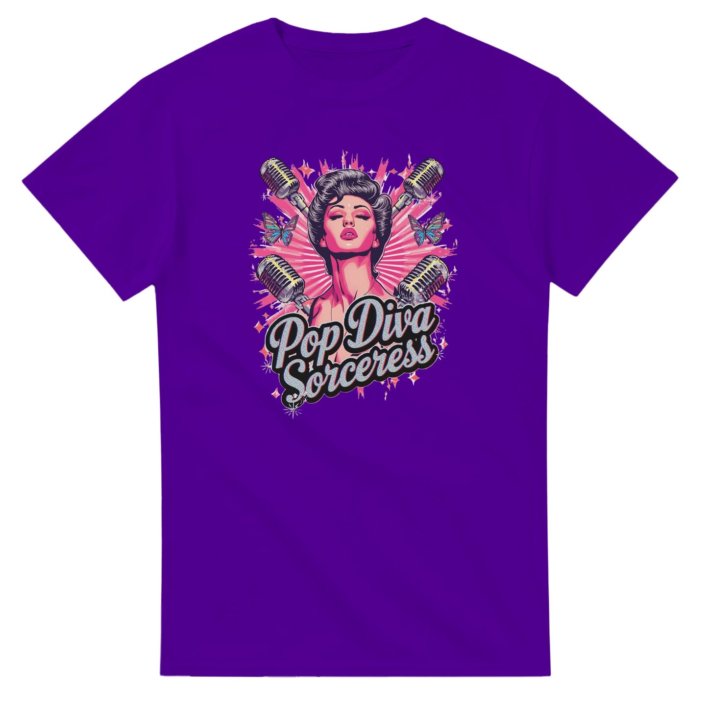 Pop Diva Sorceress graphic design on a Heavyweight T-shirt