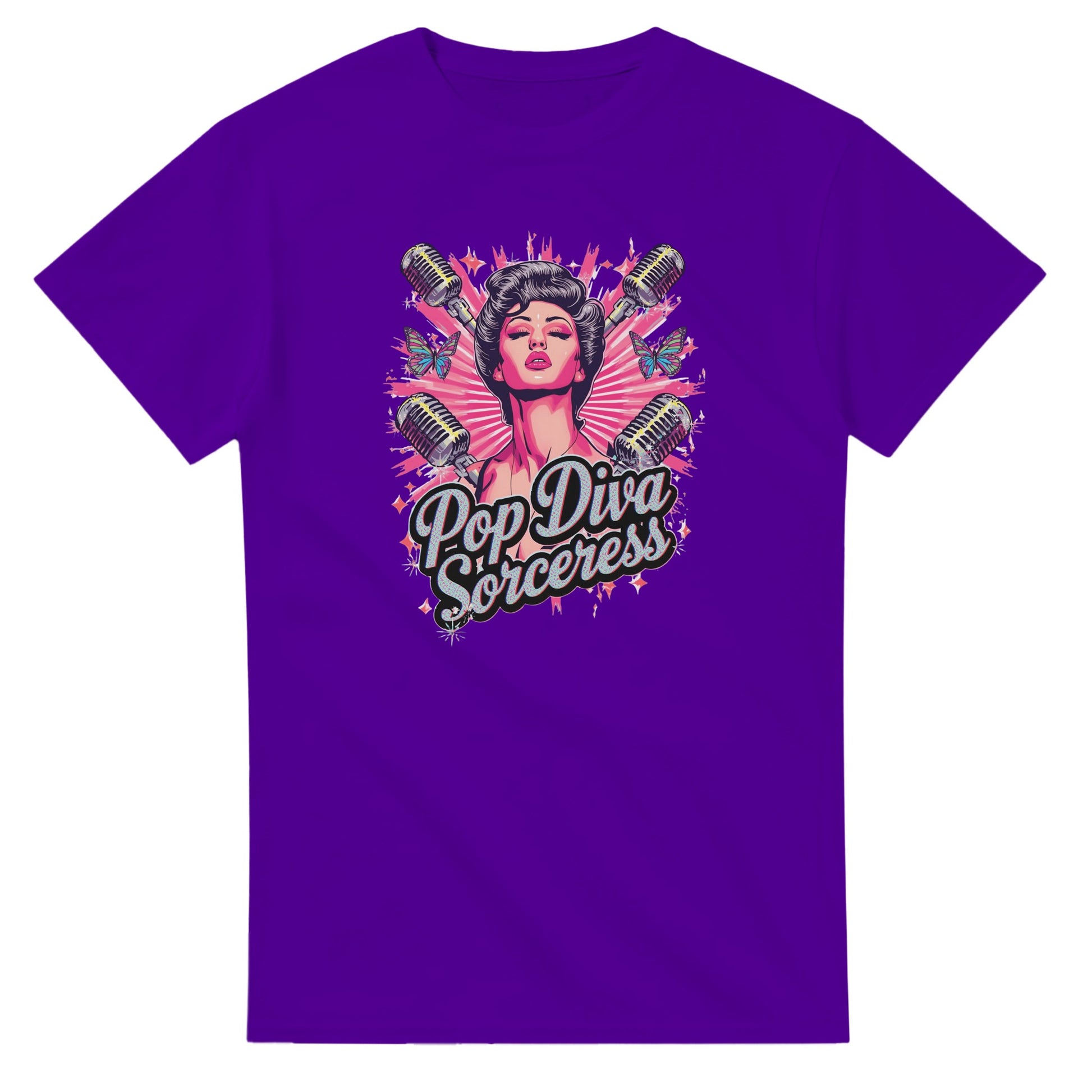 Pop Diva Sorceress graphic design on a Heavyweight T-shirt