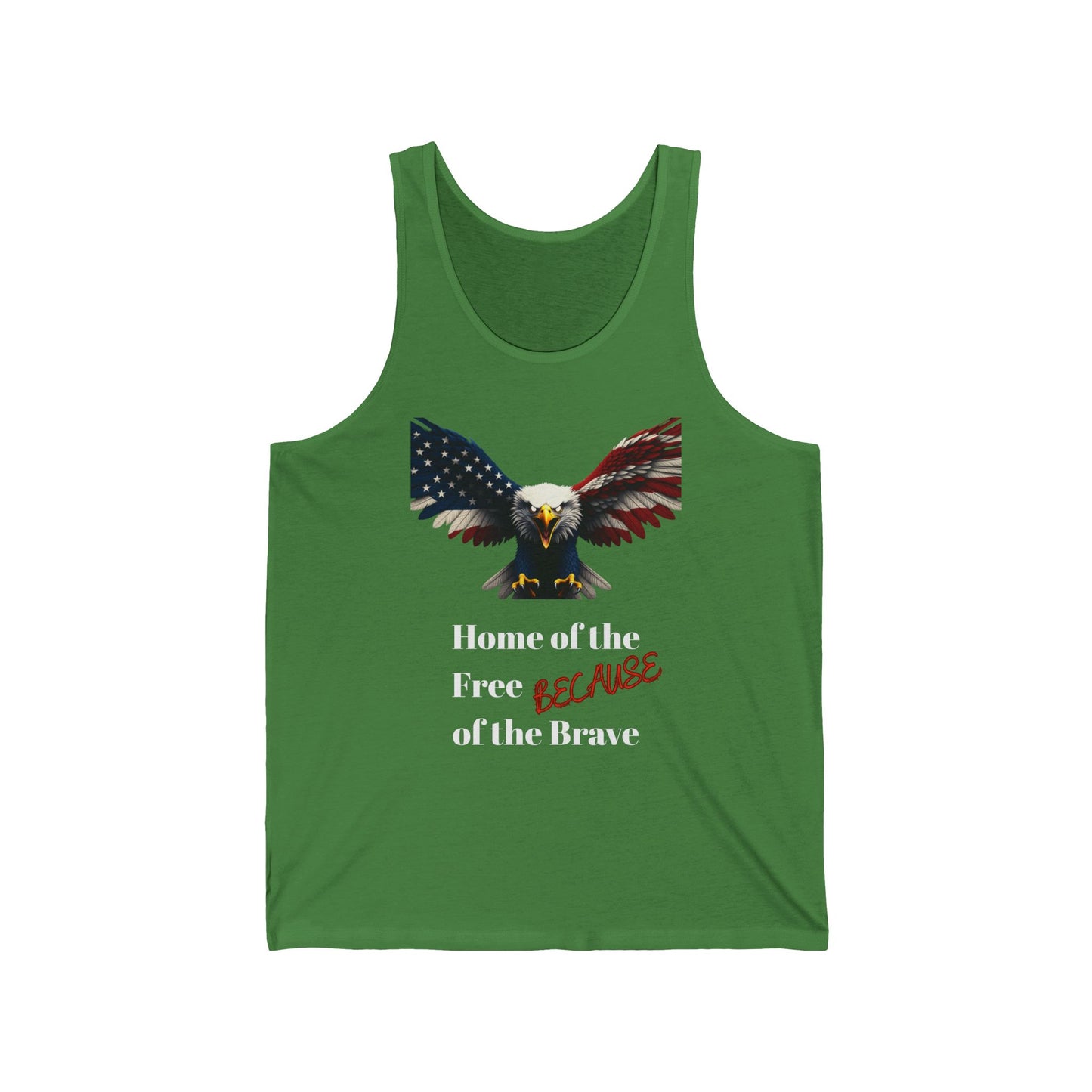 Home Of The Free Because Of The Brave Patriotic Eagle - Premium Tank Top
