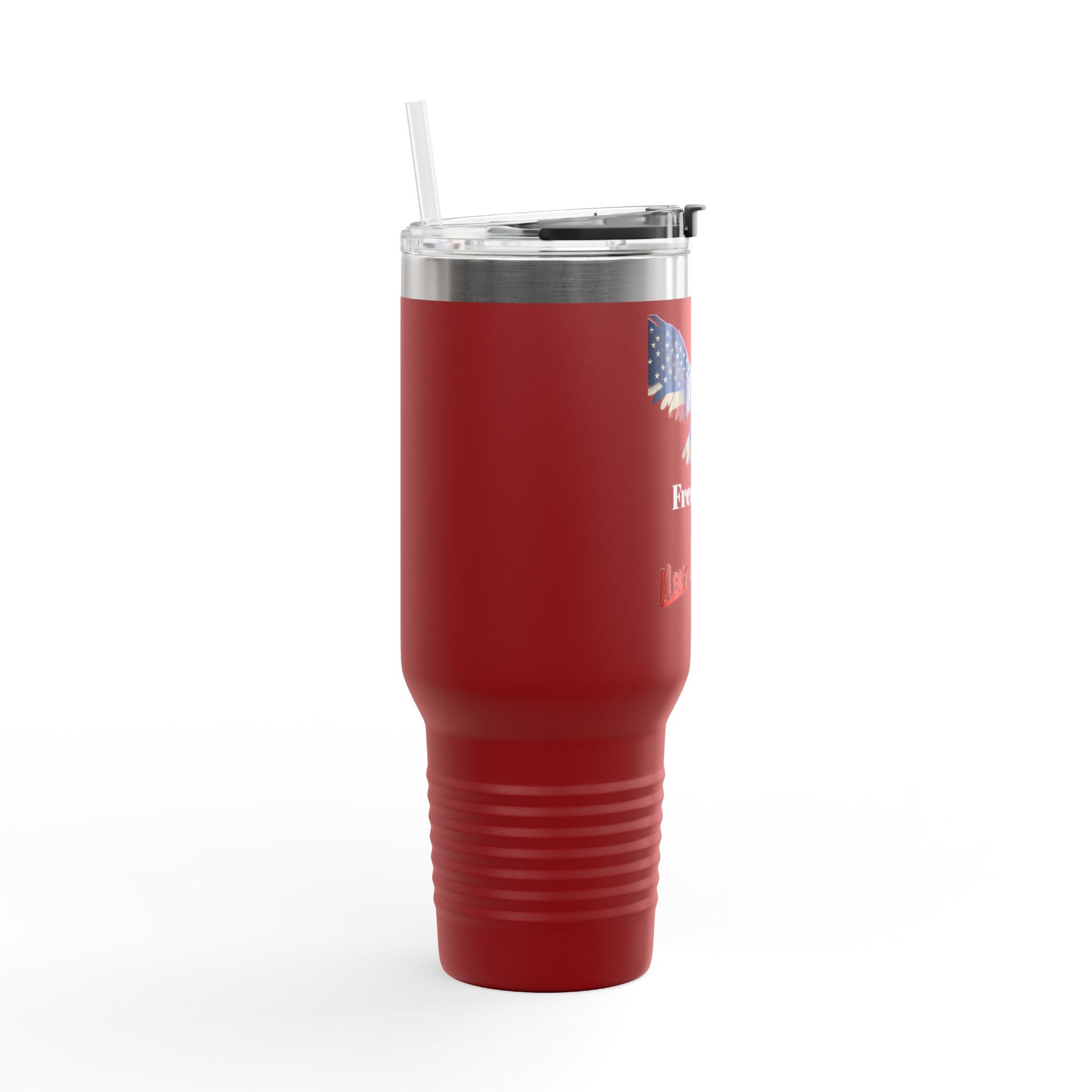 Freedom Non-Negotiable Patriotic Eagle on a 40oz tumbler