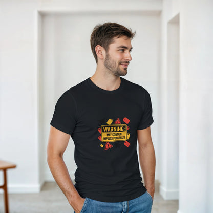Warning May Contain Impulse Purchases heavyweight t-shirt mockup