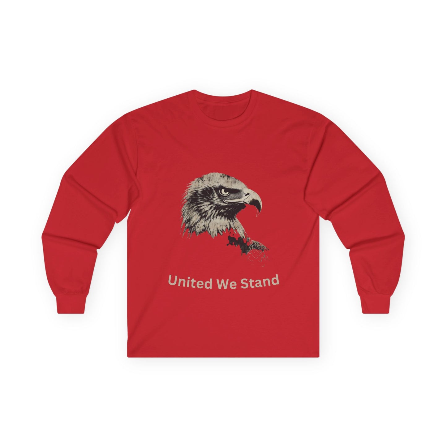 United We Stand text on a Long-Sleeve Tee