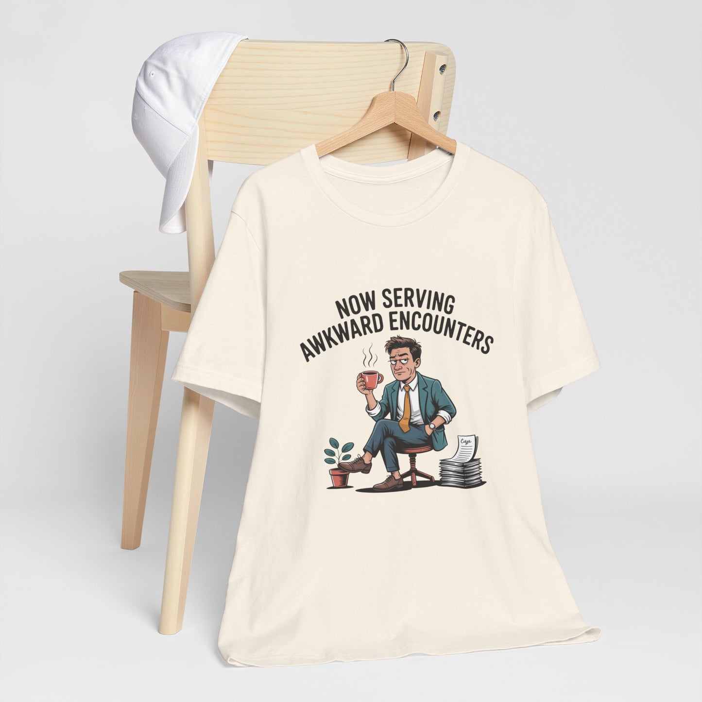 Now Serving Awkward Moments on a Jersey T-Shirt