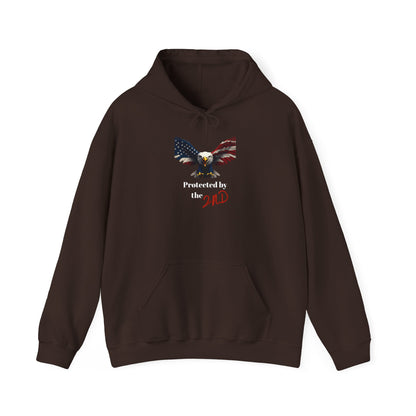 Protected By The 2nd Patriotic Eagle on a Pullover Hoodie