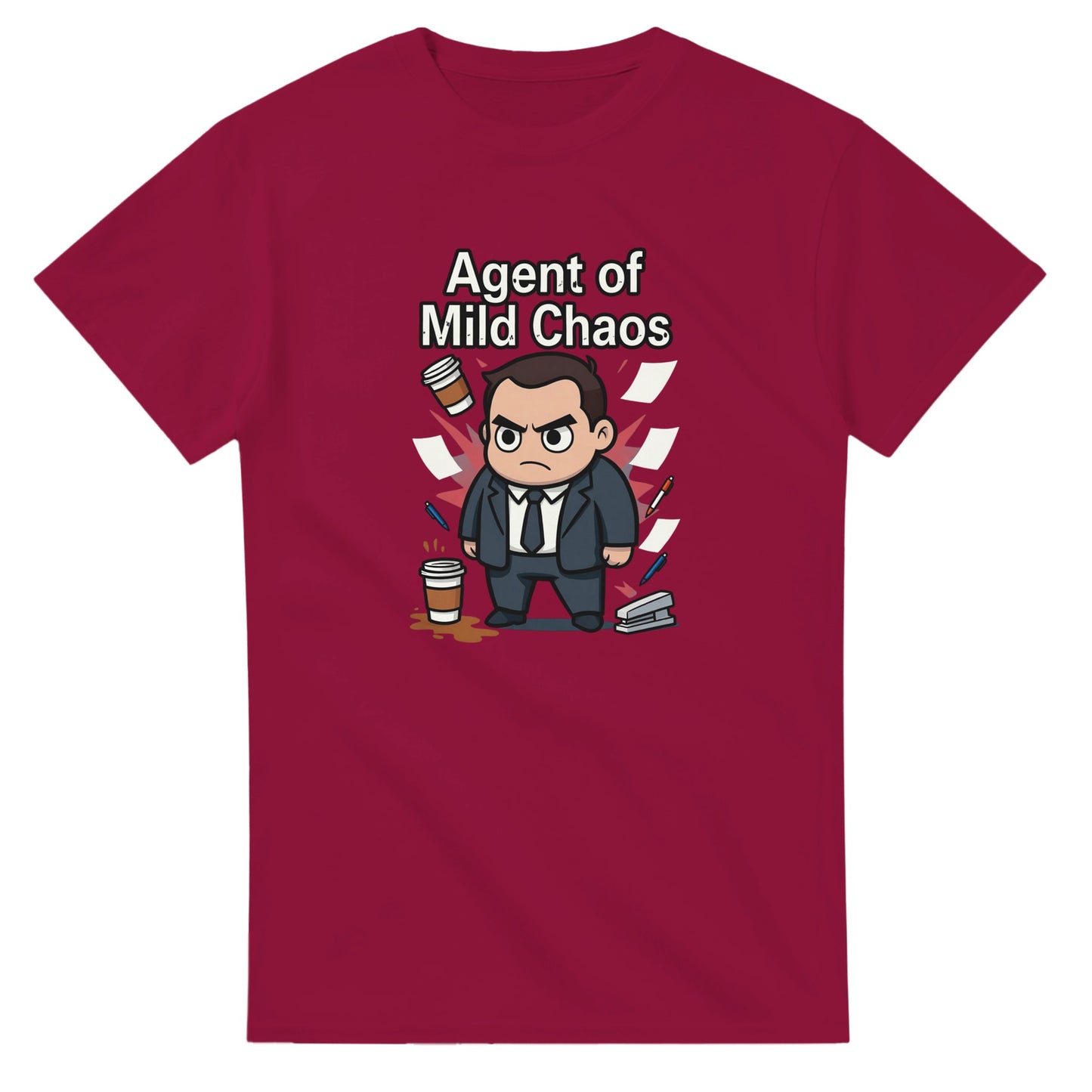 Agent of Mild Chaos graphic design on a Heavyweight T-shirt