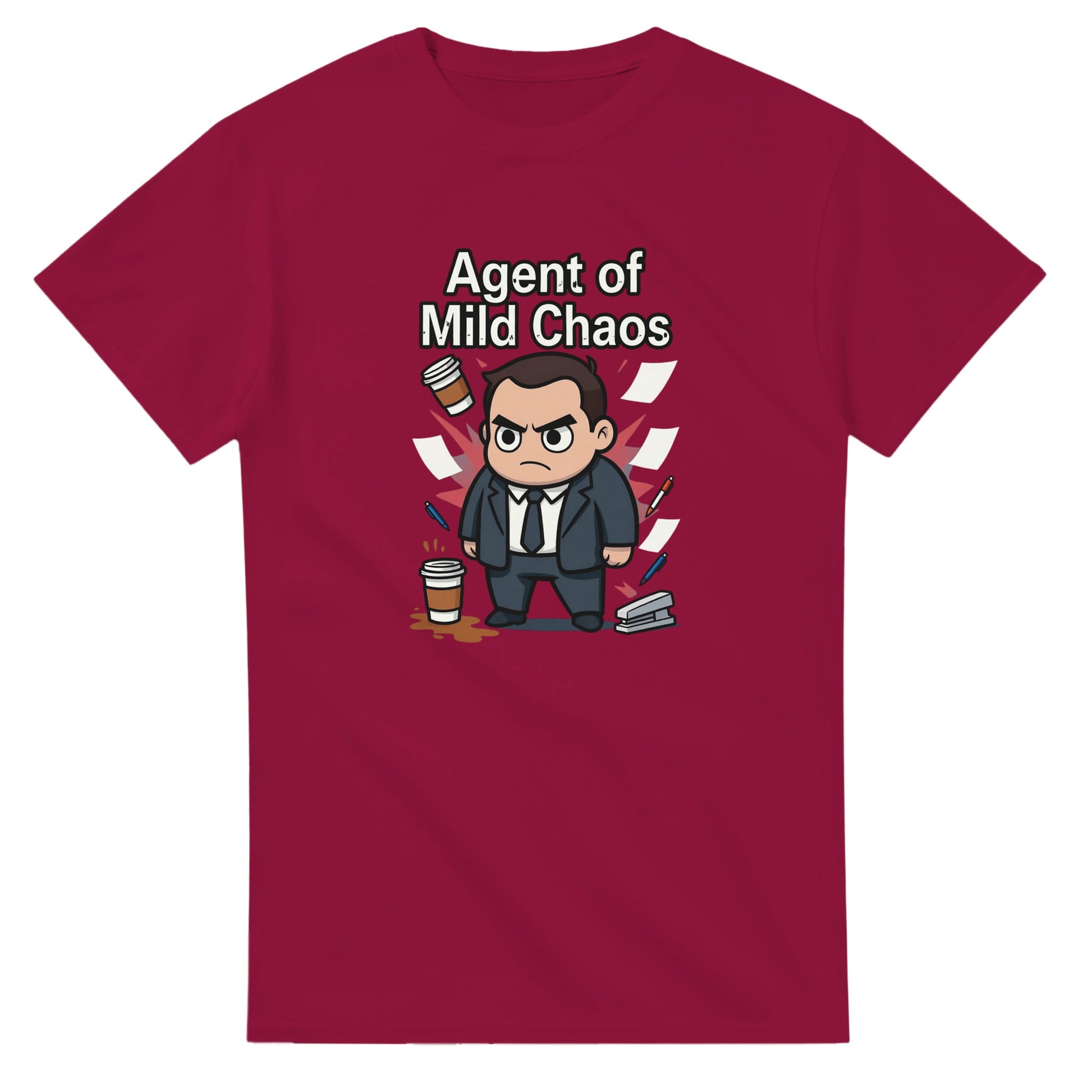 Agent of Mild Chaos graphic design on a Heavyweight T-shirt