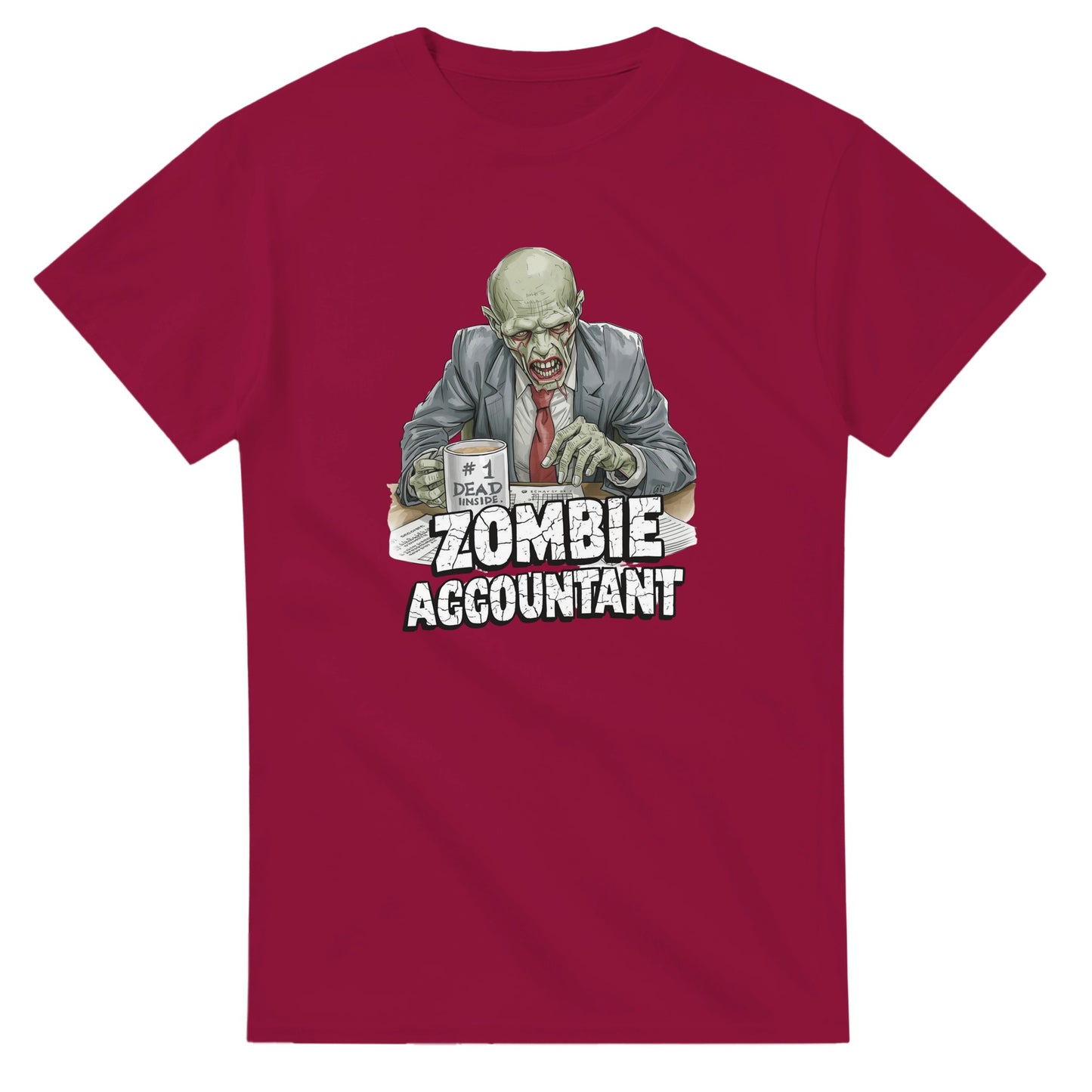 Zombie Accountant graphic design on a Heavyweight T-shirt