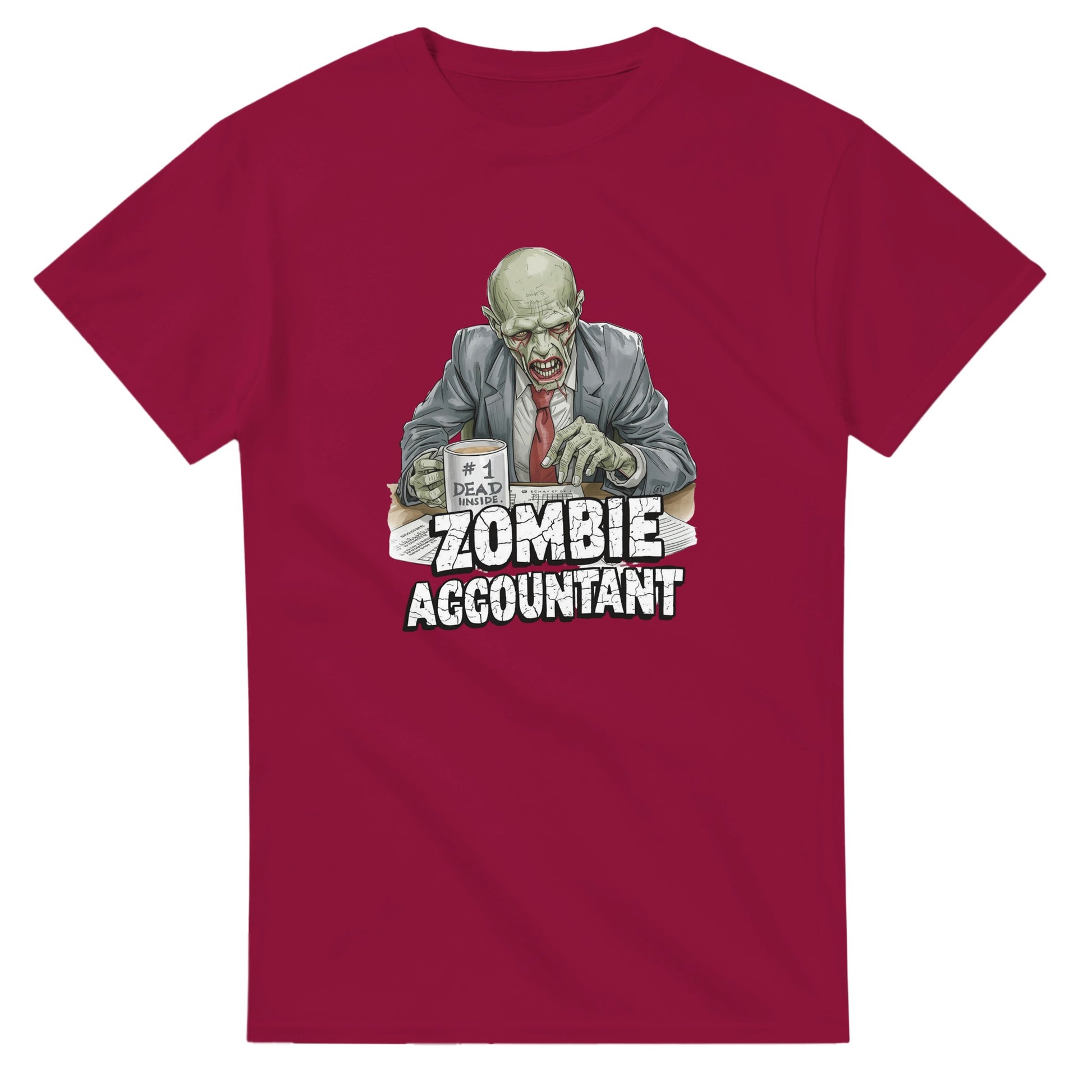 Zombie Accountant graphic design on a Heavyweight T-shirt