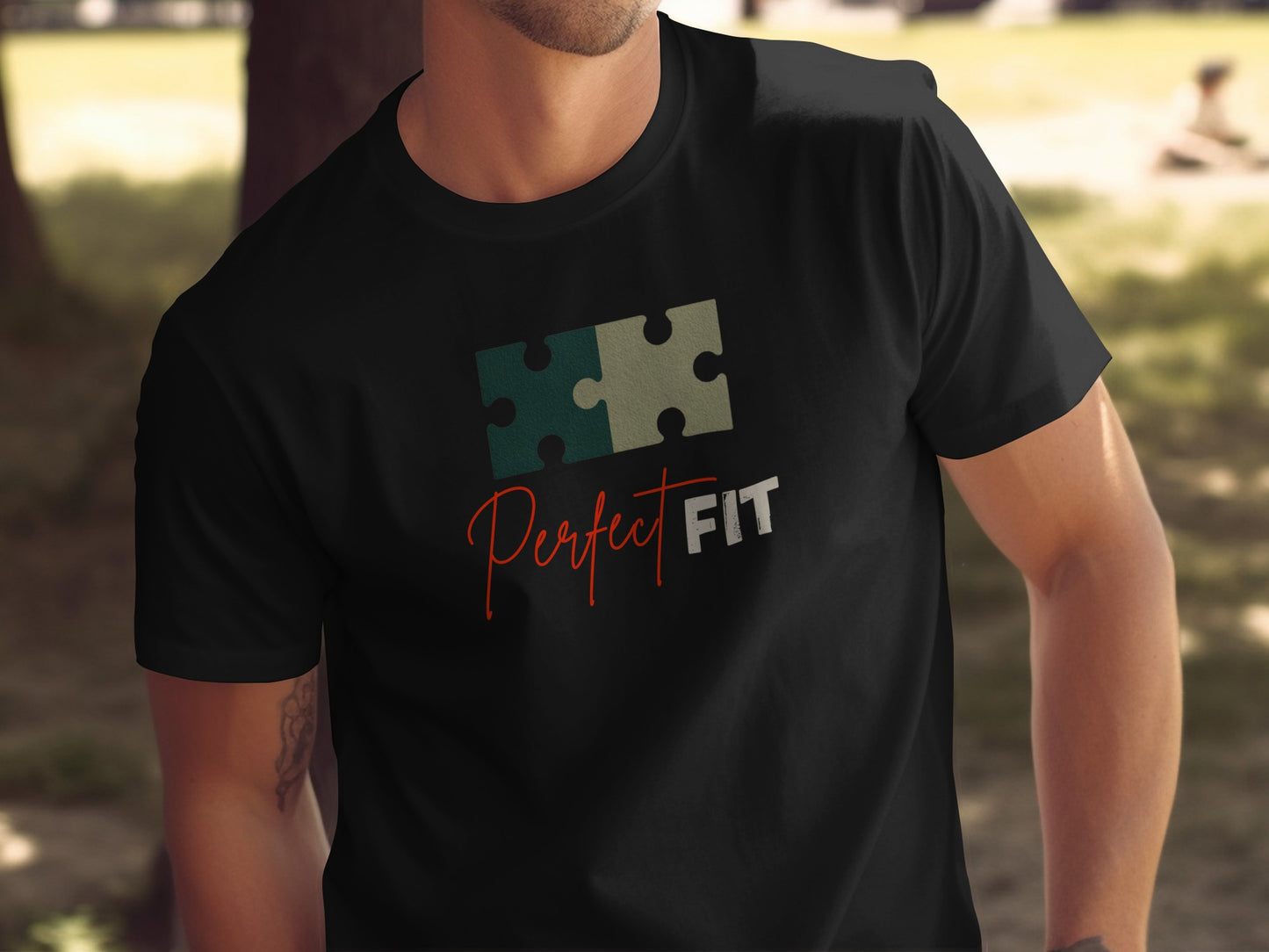 Perfect Fit Puzzle Piece Graphic T-Shirt