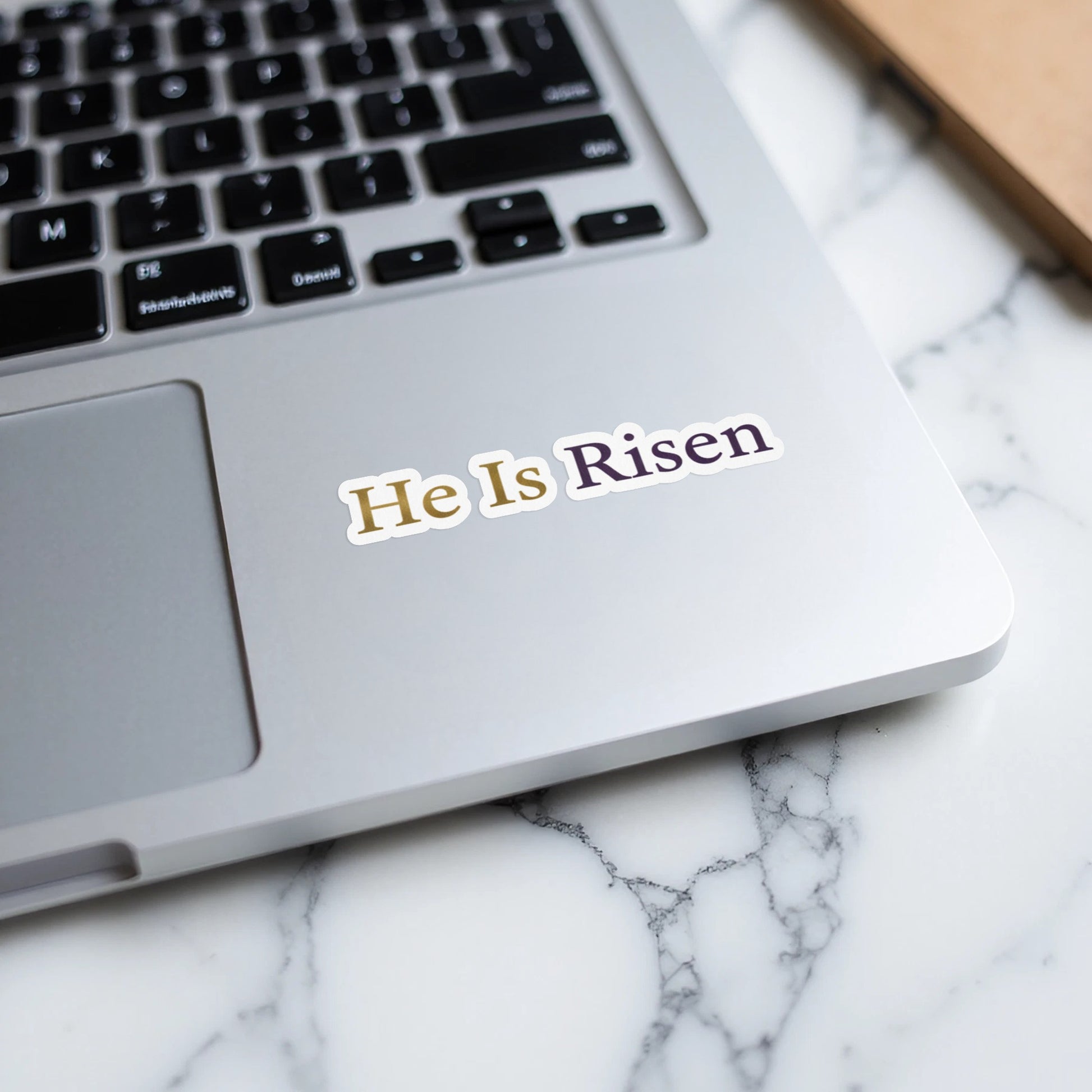 He Is Risen Christian faith message sticker product type