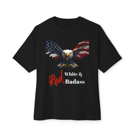 Red White & Badass Patriotic Eagle on a Premium Tee
