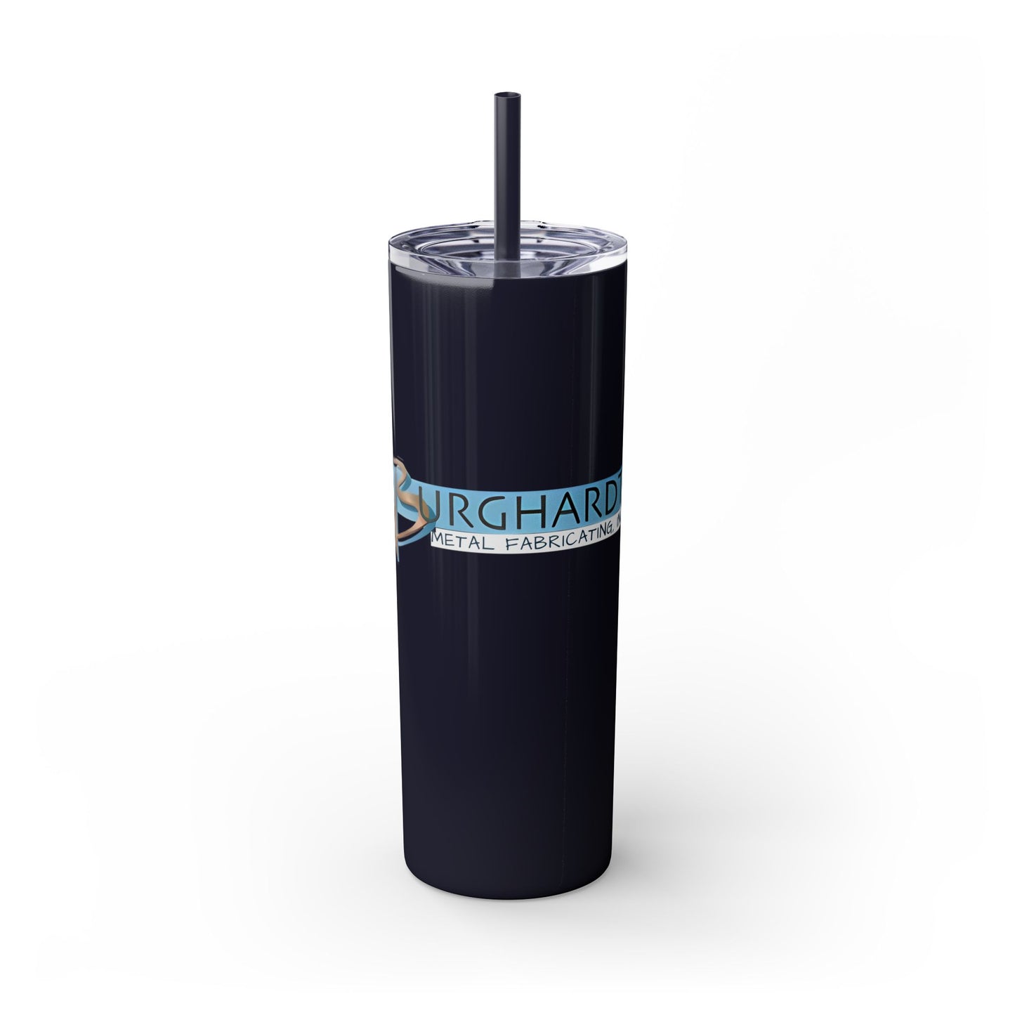 Burghardt Metal Fabricating, Inc., logo on a 20oz Skinny Tumbler