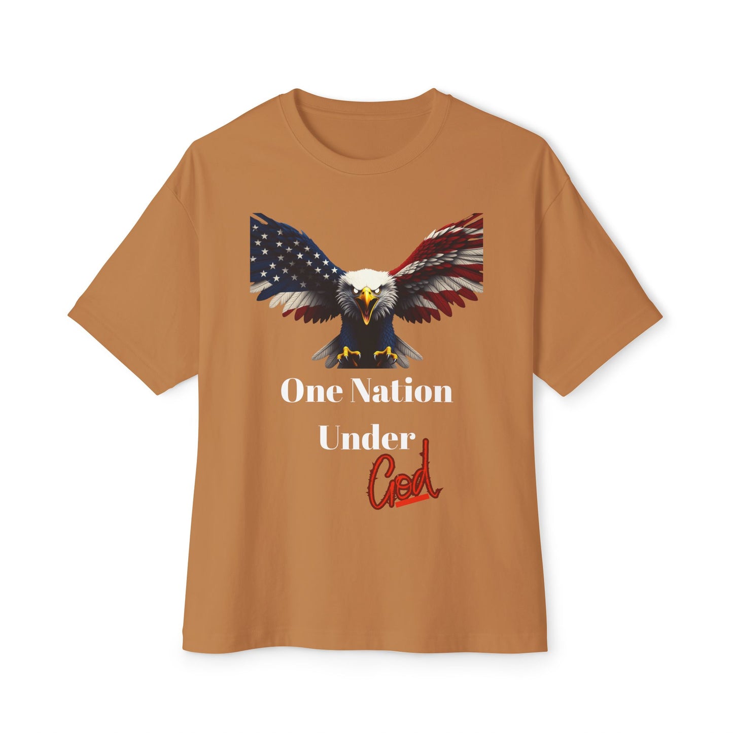 One Nation Under God Patriotic Eagle on a Premium Tee