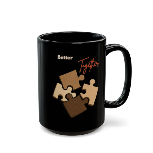 Better Together Puzzle Piece Design Mug