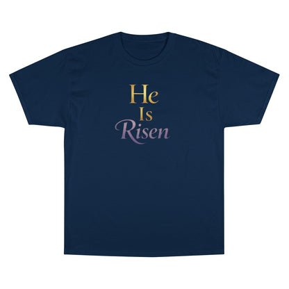 He Is Risen Golden Purple Gradient Text product type