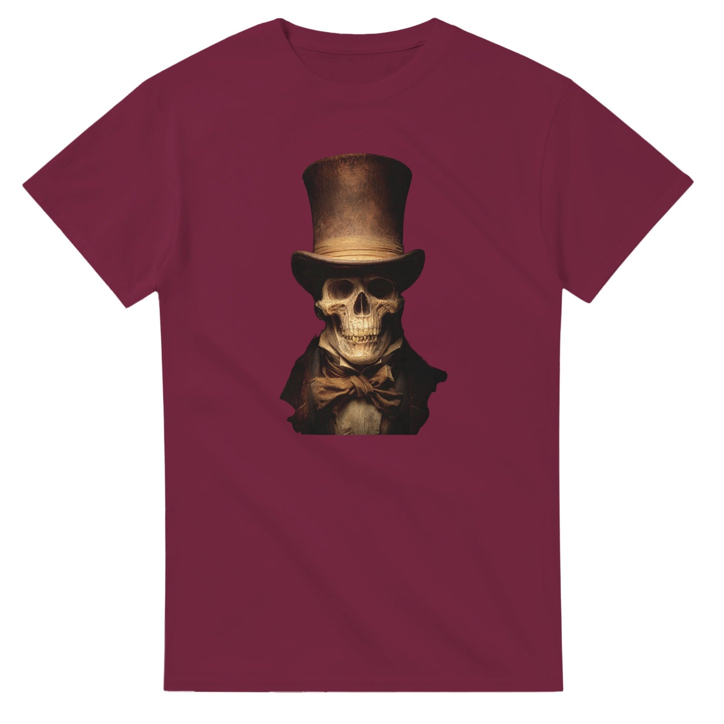 Victorian Gentleman Skull on a Heavyweight T-shirt