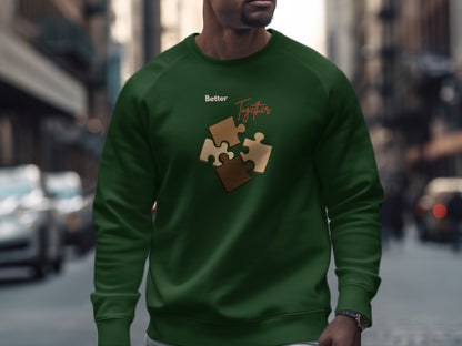 Better Together Puzzle Pieces Design Sweatshirt