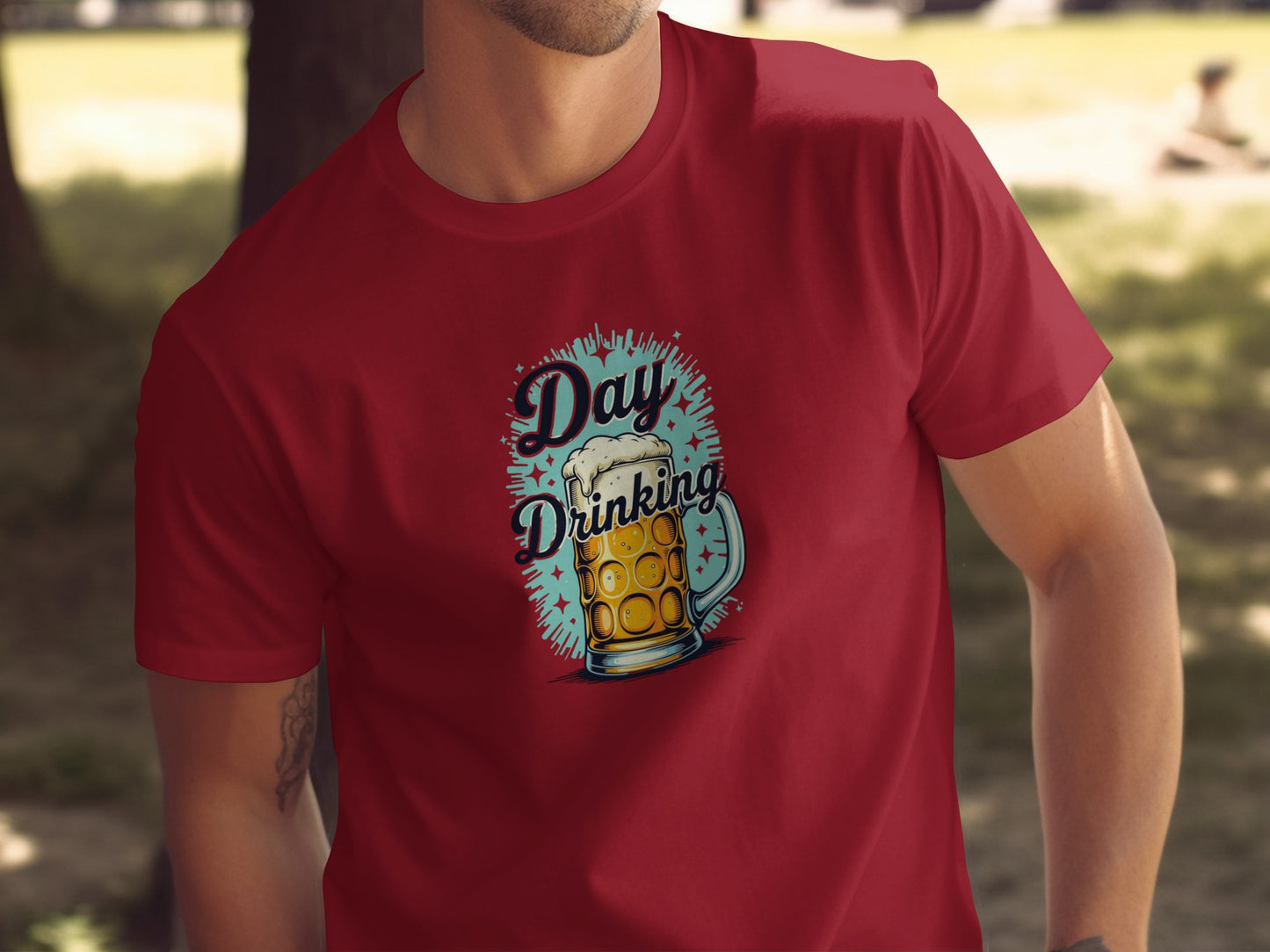 Day Drinking Beer Mug Graphic T-Shirt Casual Wear