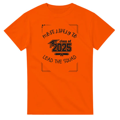 Most Likely To' high school design on a Heavyweight T-shirt 