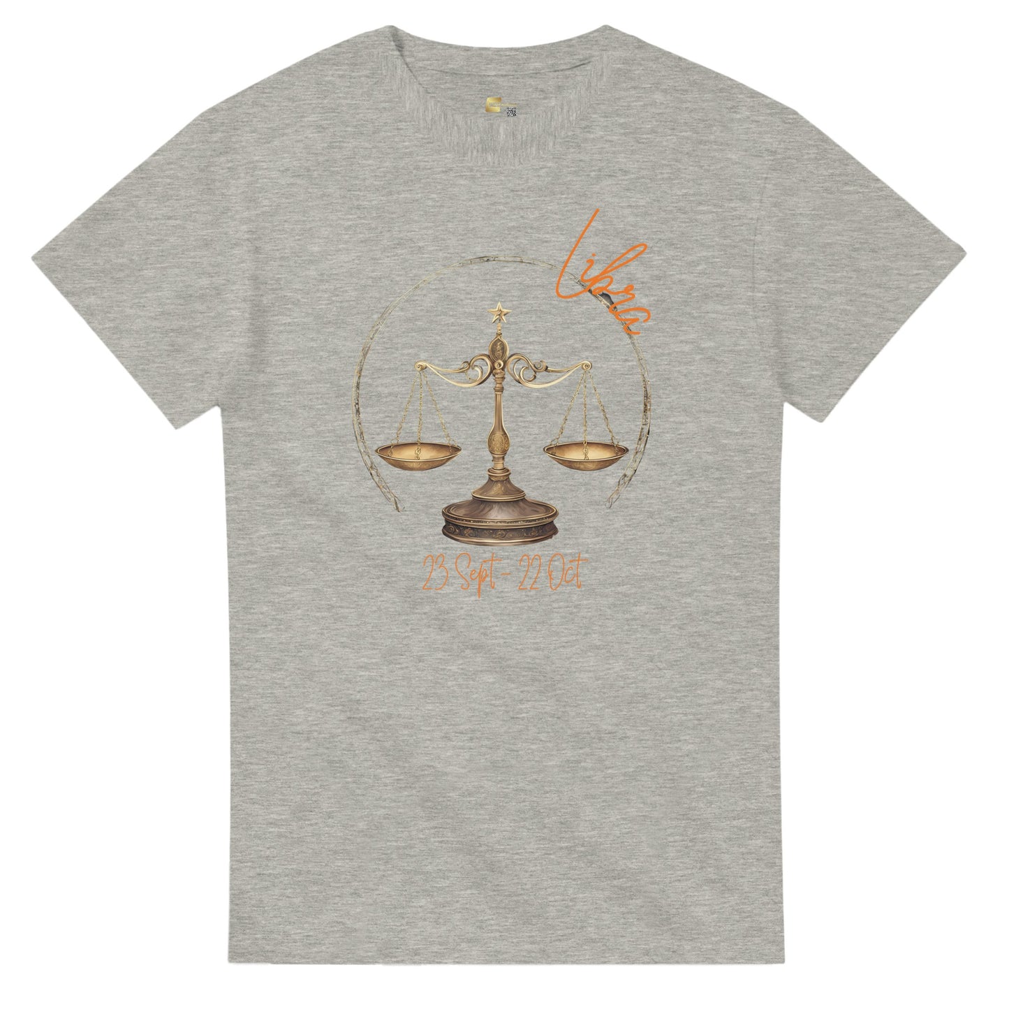 heavyweight crewneck t-shirt Astrology libra scales personalized
