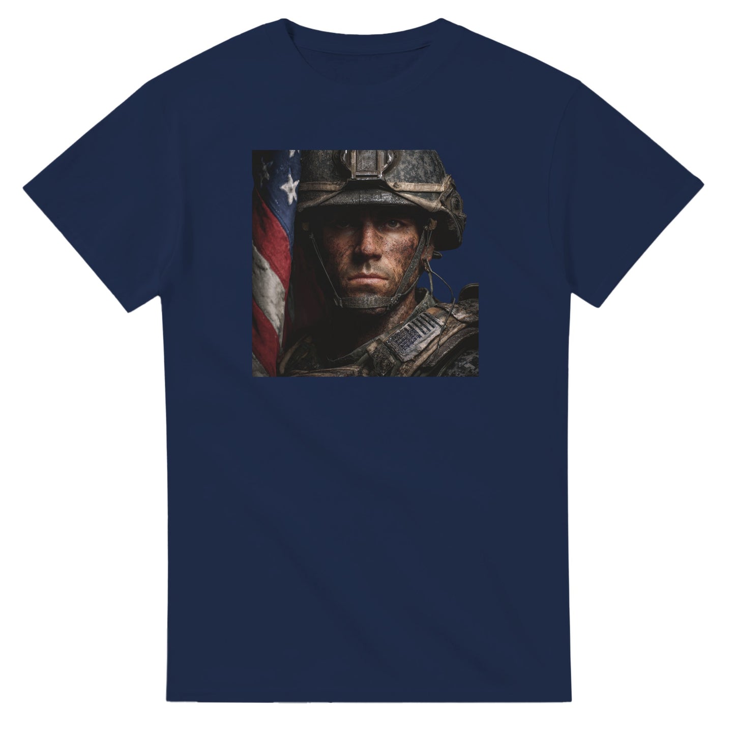 Patriotic Spirit Classic Fit on a heavyweight t-shirt