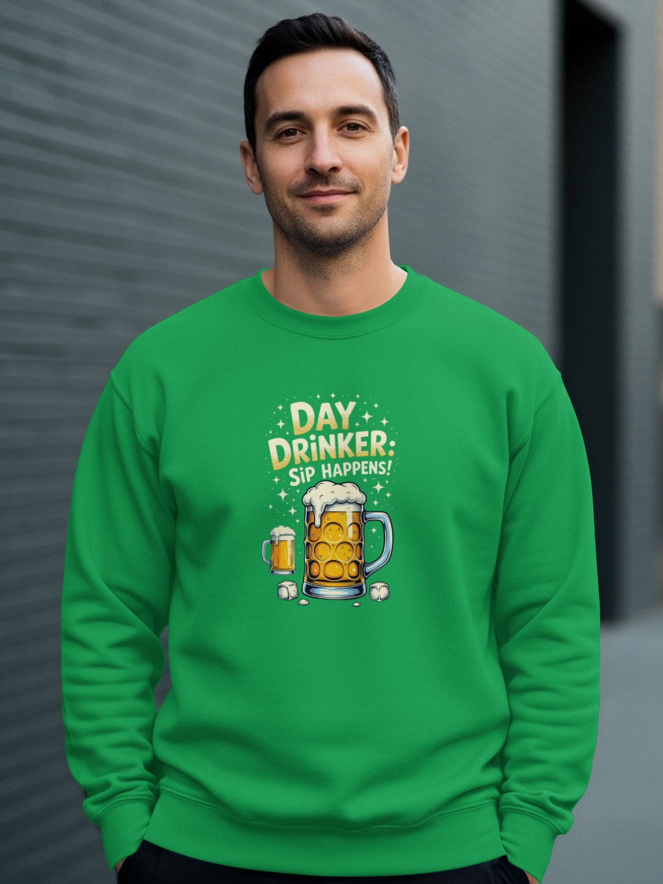 Day Drinker Sip Happens Beer Mugs Funny Sweatshirt product type
Day Drinker
Sip Happens
Beer Mugs
Funny Drinking
Alcohol Humor
Beer Lover
Green Sweatshirt
Graphic Print
Party Apparel
Pub Theme
St Patricks Day
Novelty Beer
Beverage Design
Unique Gift
Casual Wear
Crewneck Top
Men's Fashion
Weekend Drinker
Beer Celebration
Drink Culture