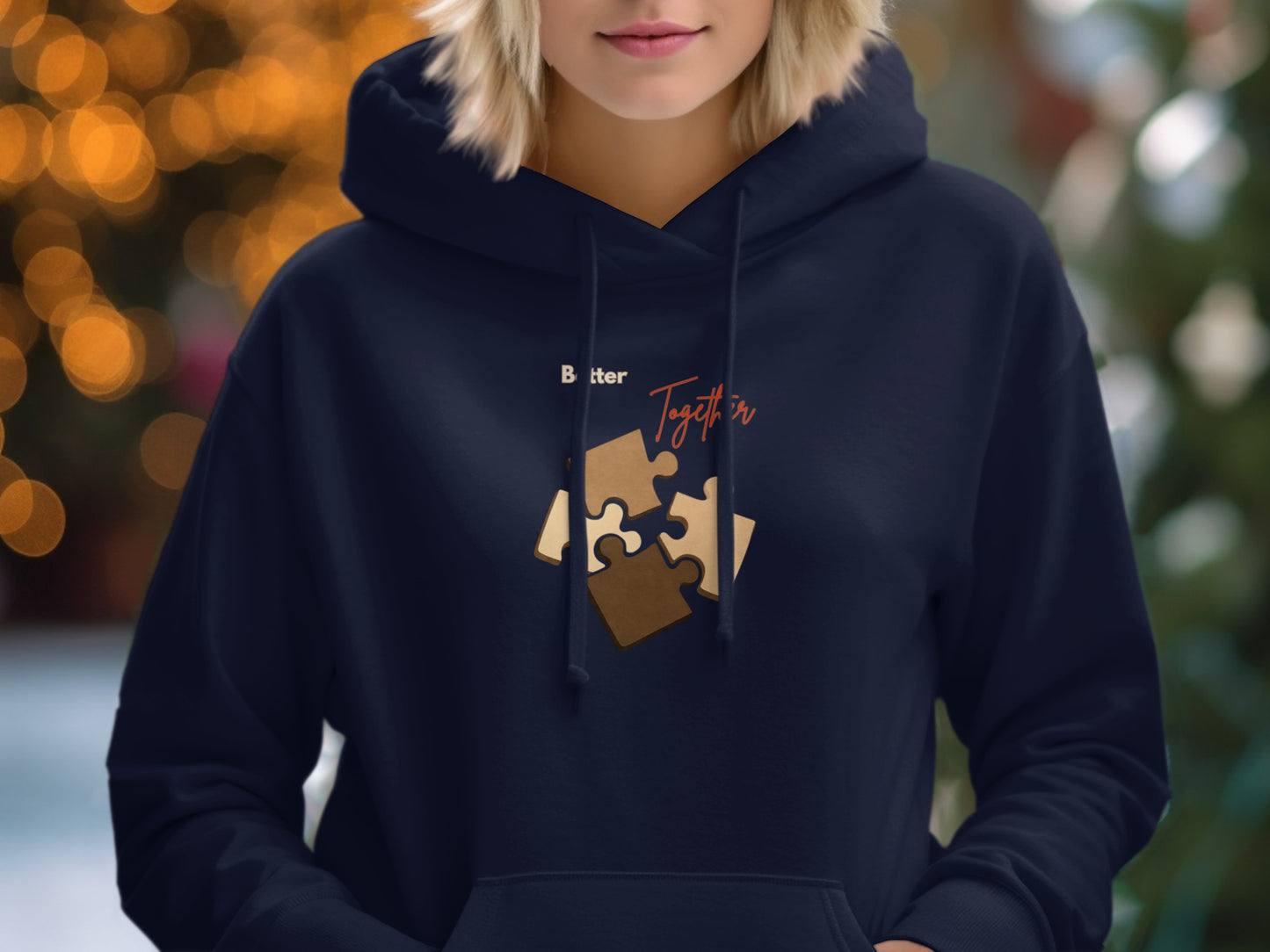 Better Together Puzzle Pieces Graphic Hoodie