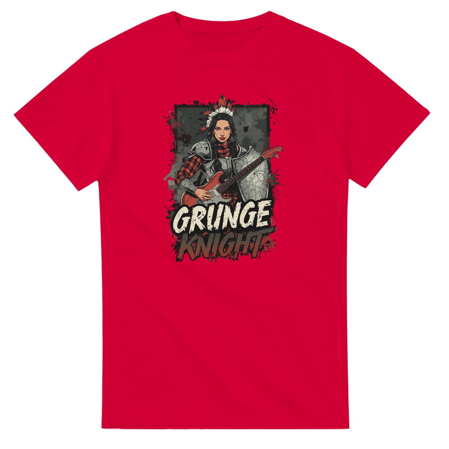 Grunge Knight graphic design on a Heavyweight T-shirt