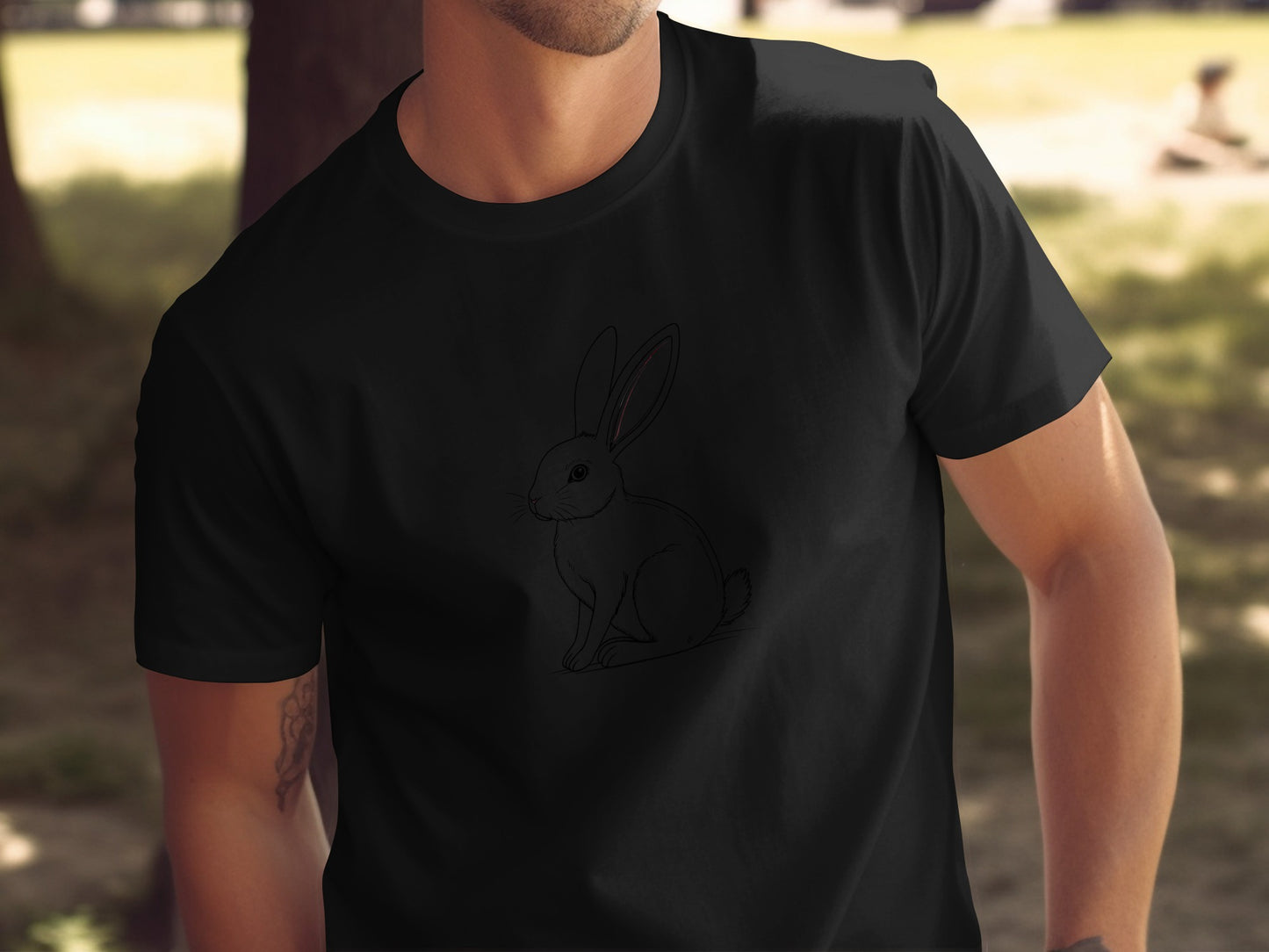 Black T-Shirt Rabbit Line Art Pink Ear Detail product type
BlackShirt
RabbitTee
BunnyShirt
LineArt
AnimalGraphic
MinimalistDesign
CuteRabbit
PetLover
WildlifeArt
UniqueApparel
GraphicTshirt
MenShirt
UnisexTee
AnimalDrawing
NatureInspired
SimpleDesign
BlackClothing
RabbitLover
SpringFashion
EasterBunny