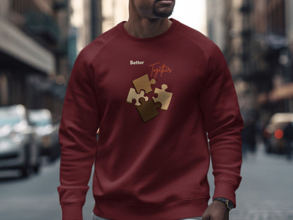 Better Together Puzzle Piece Graphic Sweatshirt