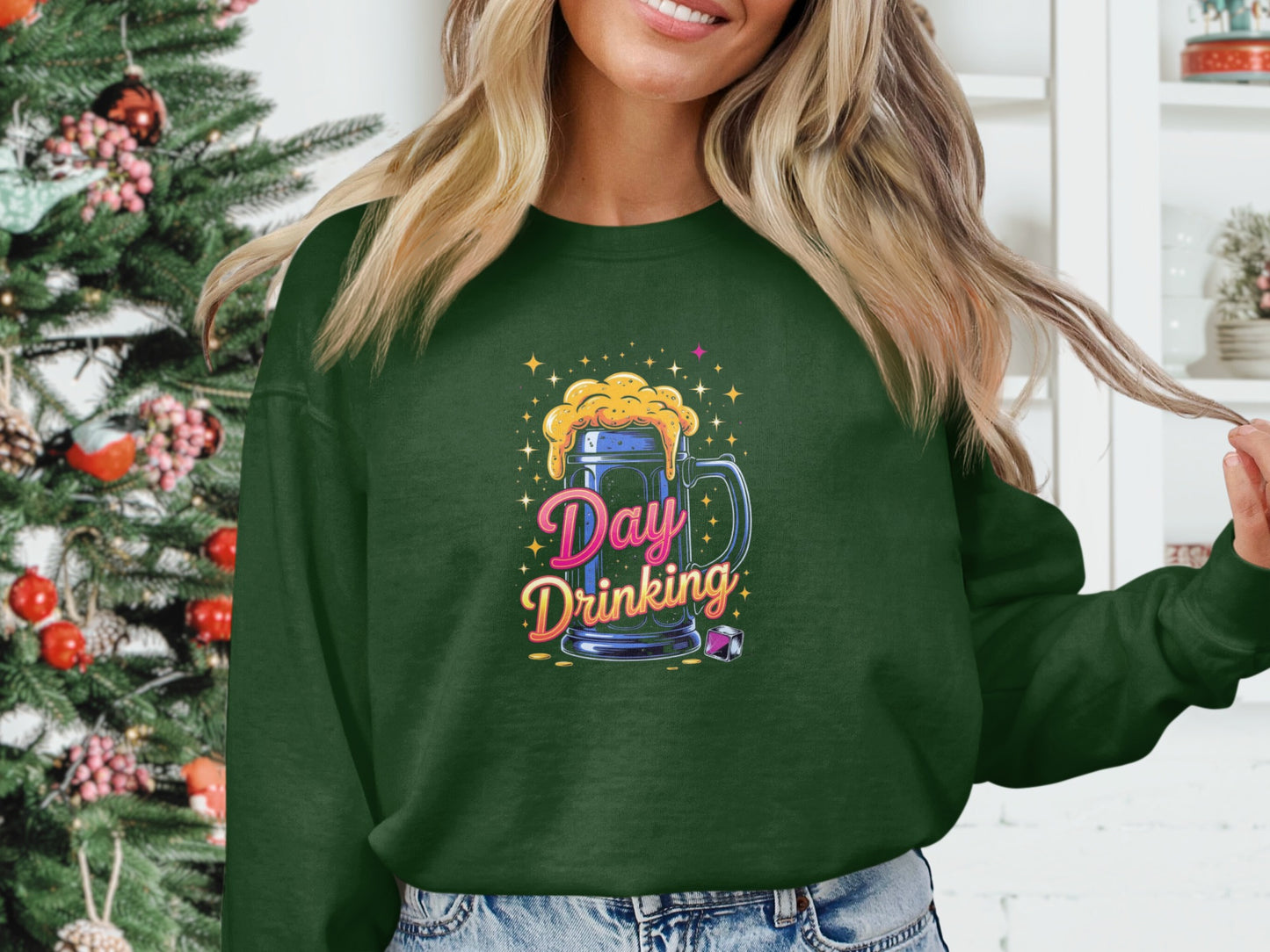 Day Drinking Beer Mug Graphic Green Festive product type