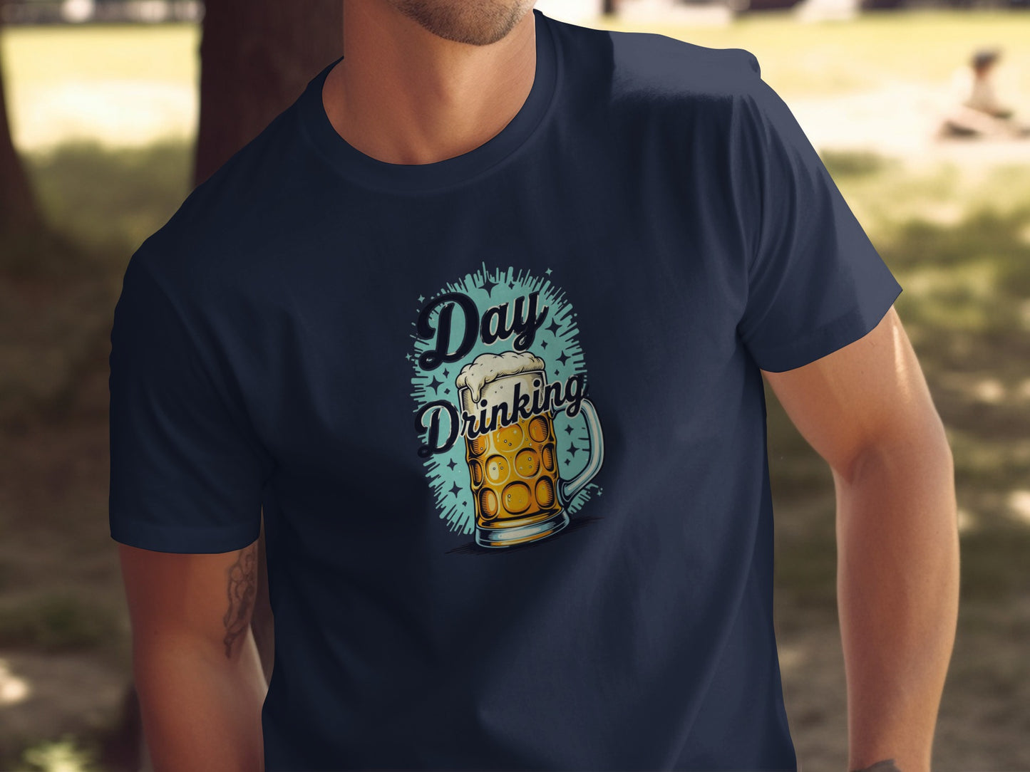 Day Drinking Beer Mug Graphic Design T-shirt