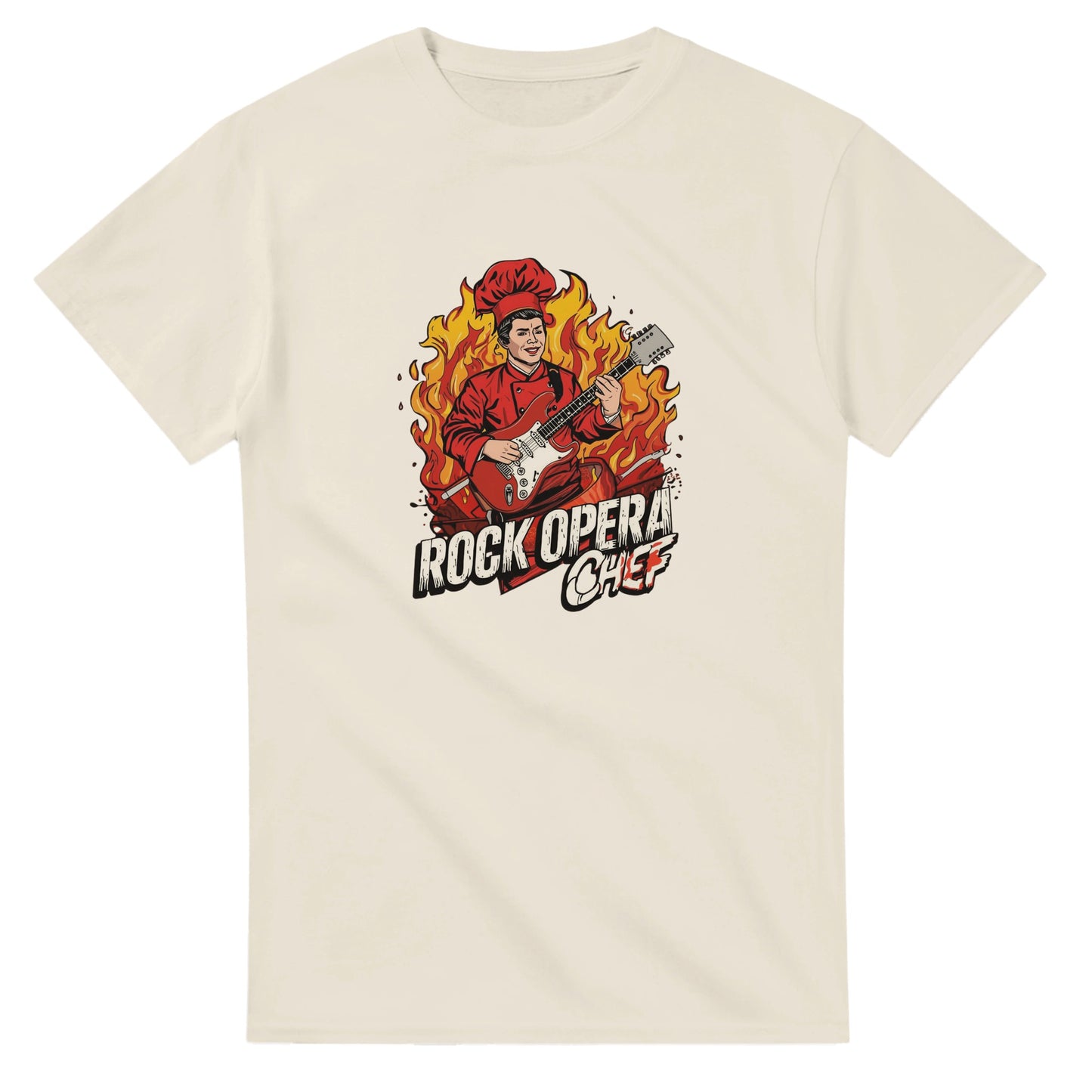 Rock Opera Chef graphic design on a Heavyweight T-shirt