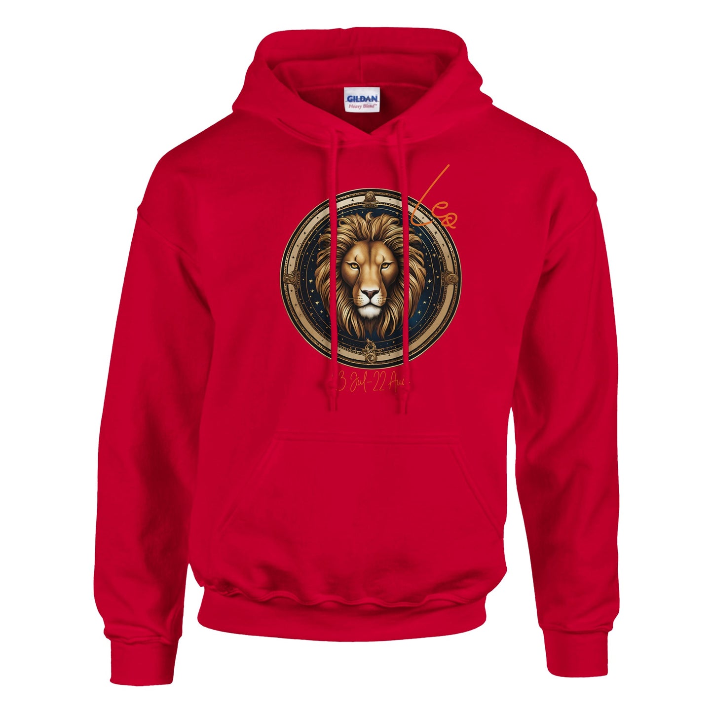 classic unisex pullover hoodie Astrology leo lion personalized