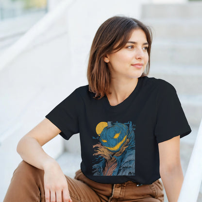 Mysterious Jack-o'-Lantern on a Heavyweight T-shirt