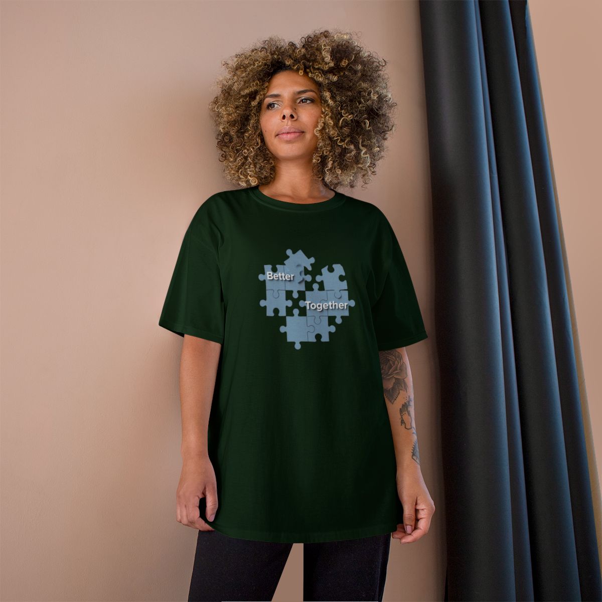 Better Together Jigsaw Puzzle Heart T-Shirt