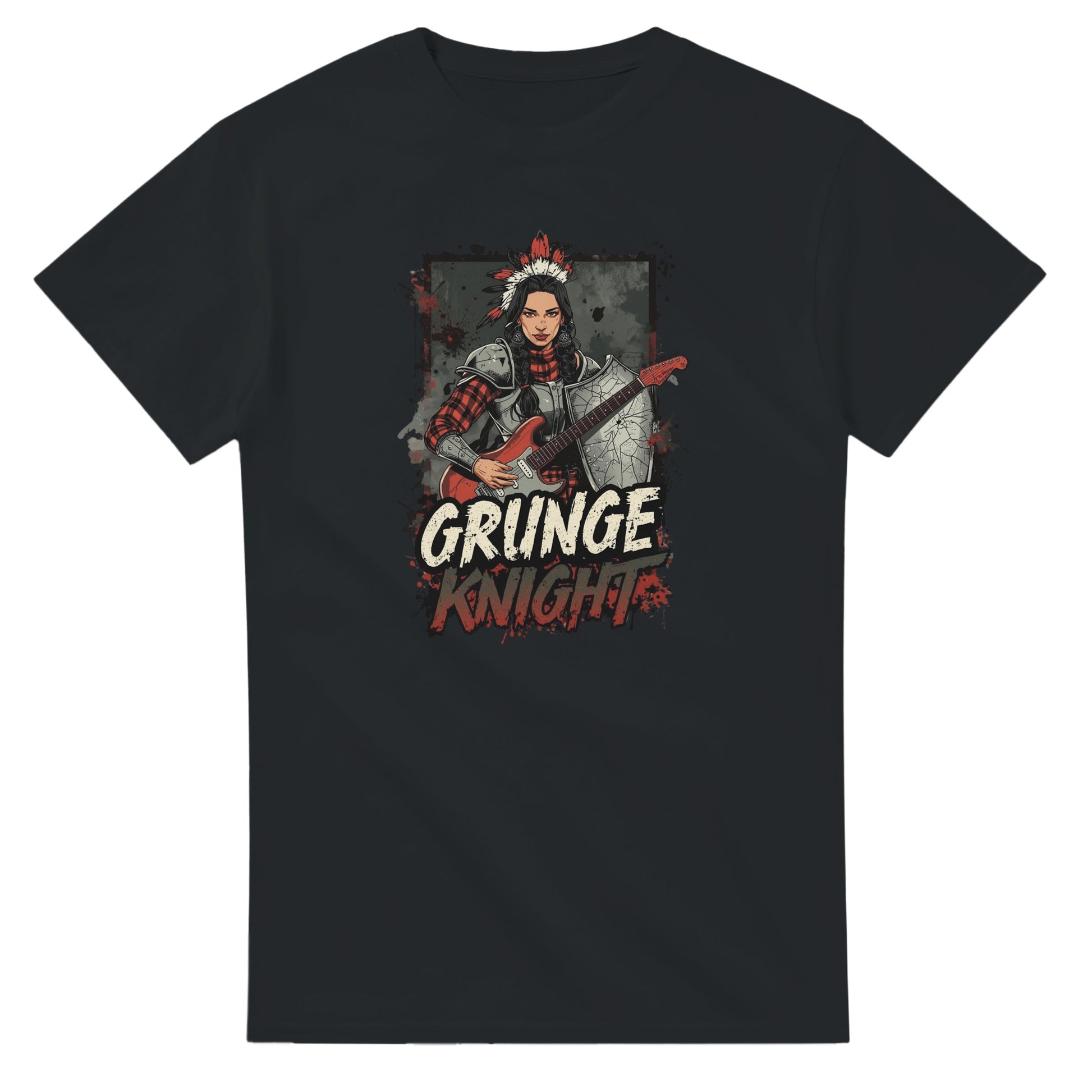 Grunge Knight graphic design on a Heavyweight T-shirt